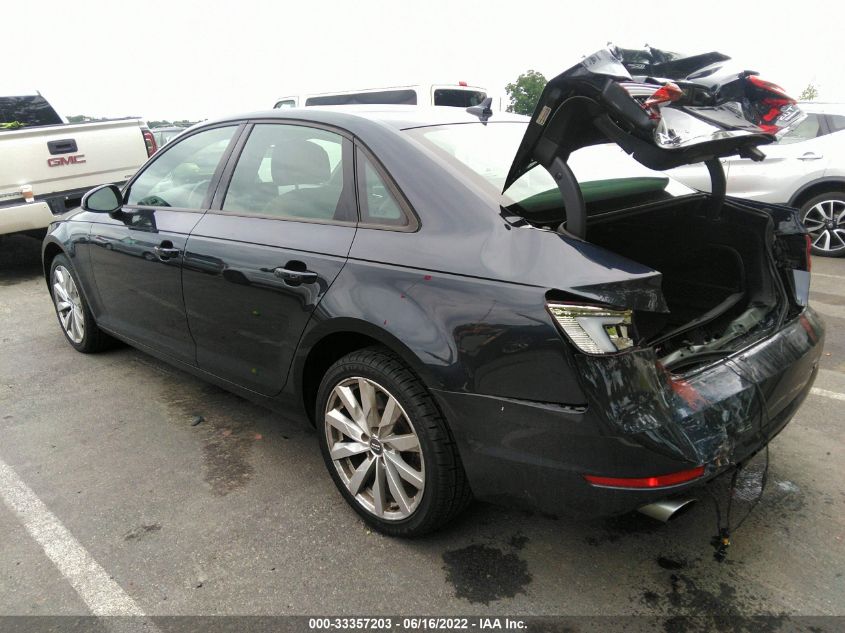 2017 AUDI A4 PREMIUM WAUANAF41HA077436