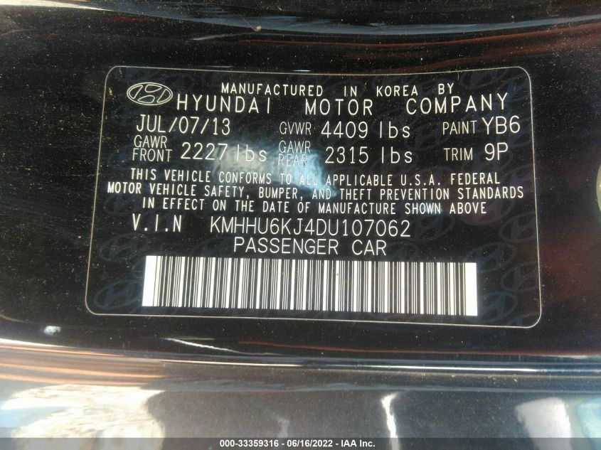 2013 HYUNDAI GENESIS COUPE 3.8 TRACK KMHHU6KJ4DU107062