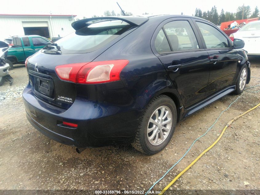 2013 MITSUBISHI LANCER SPORTBACK ES JA32X2HU0DU006952