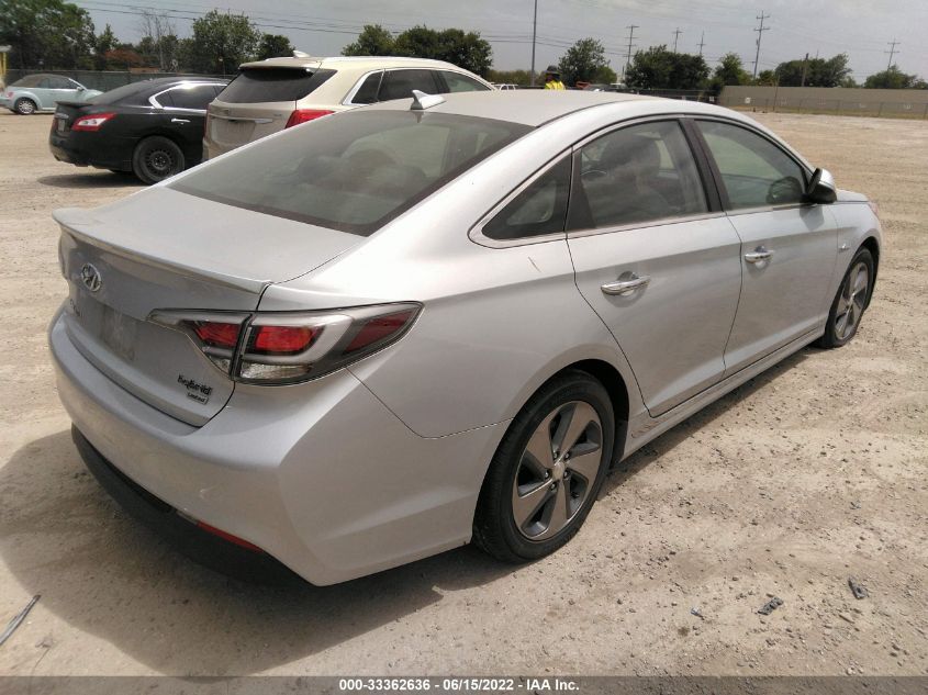 2017 HYUNDAI SONATA HYBRID LIMITED KMHE34L1XHA054531