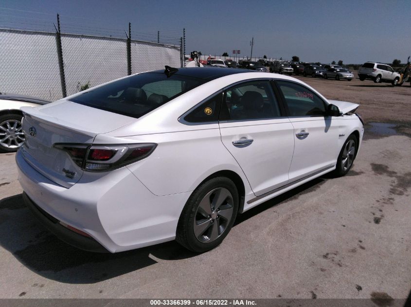 2017 HYUNDAI SONATA HYBRID LIMITED KMHE34L35HA074624