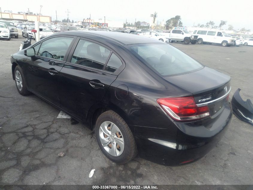 2013 HONDA CIVIC SDN LX 19XFB2F56DE266025