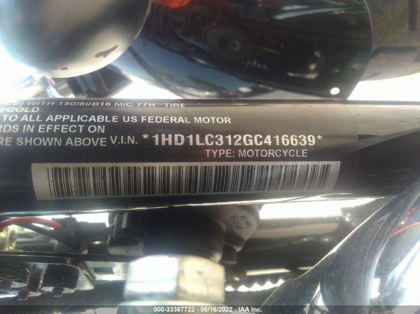 2016 HARLEY-DAVIDSON XL1200 FORTY-EIGHT 1HD1LC312GC416639
