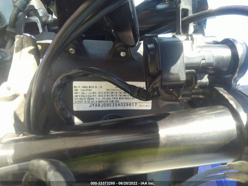 2005 YAMAHA YZFR6 L JYARJ06E25A029617
