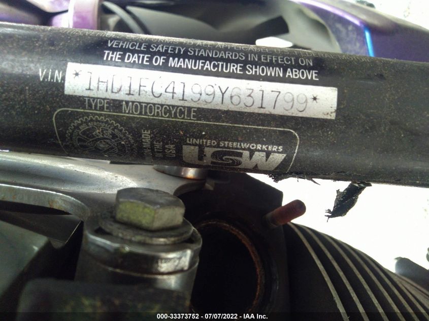 2009 HARLEY-DAVIDSON FLHTCU 1HD1FC4199Y631799