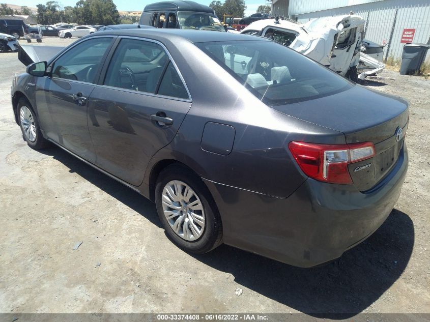 2013 TOYOTA CAMRY HYBRID LE/XLE 4T1BD1FK7DU080290