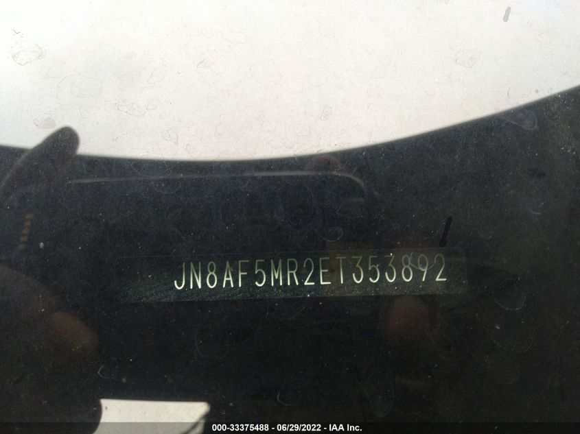 2014 NISSAN JUKE SV JN8AF5MR2ET353892