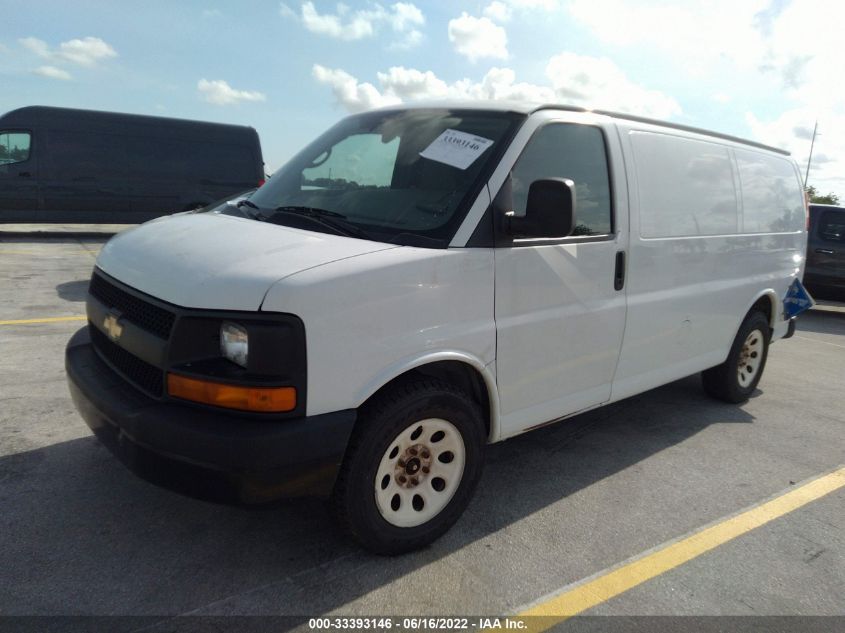 2013 CHEVROLET EXPRESS CARGO VAN 1GCSHAF45D1172512