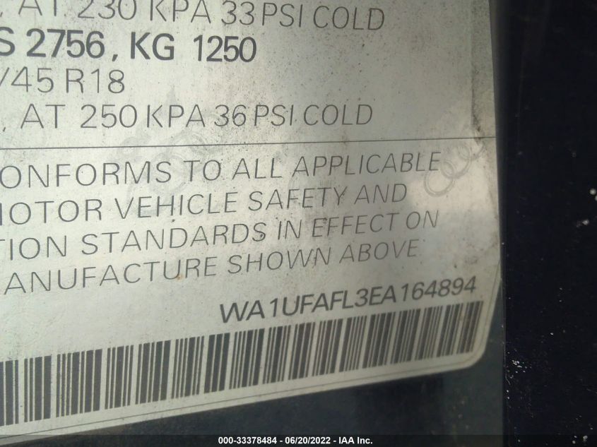 2014 AUDI ALLROAD PREMIUM PLUS WA1UFAFL3EA164894