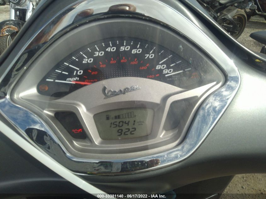 2017 VESPA GTS 300 SUPER ZAPM459L6H5101671