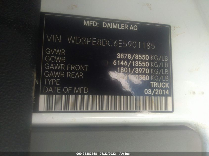 2014 MERCEDES-BENZ SPRINTER CARGO VANS WD3PE8DC6E5901185