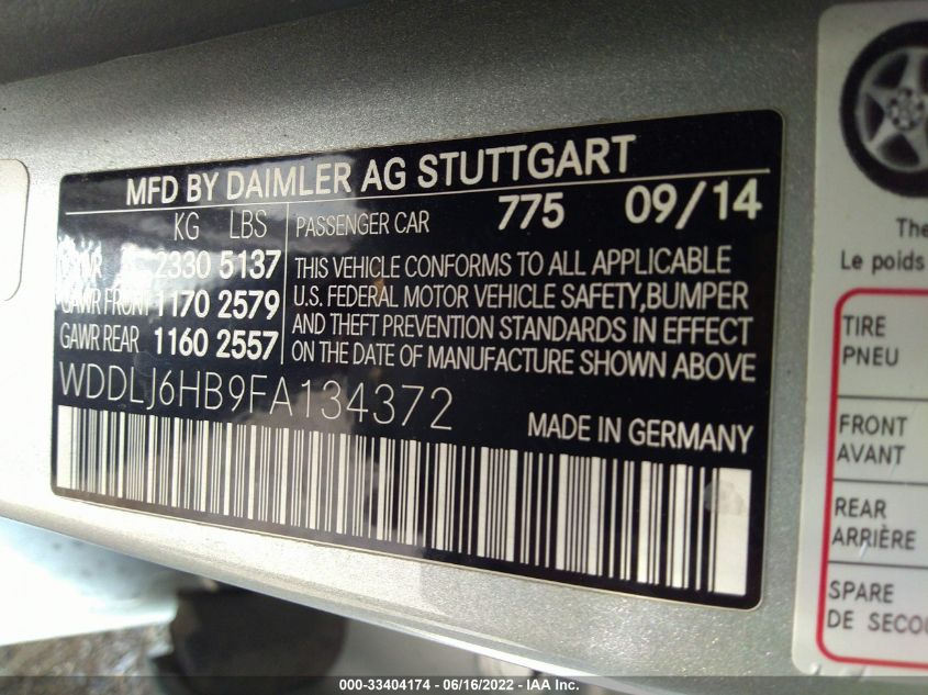 2015 MERCEDES-BENZ CLS-CLASS CLS 400 WDDLJ6HB9FA134372