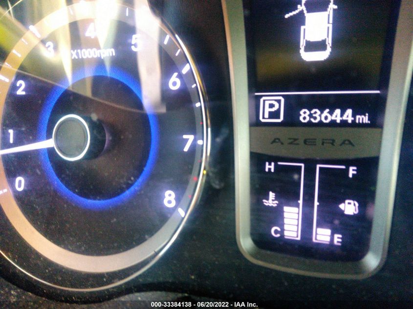 2013 HYUNDAI AZERA KMHFH4JG6DA213407