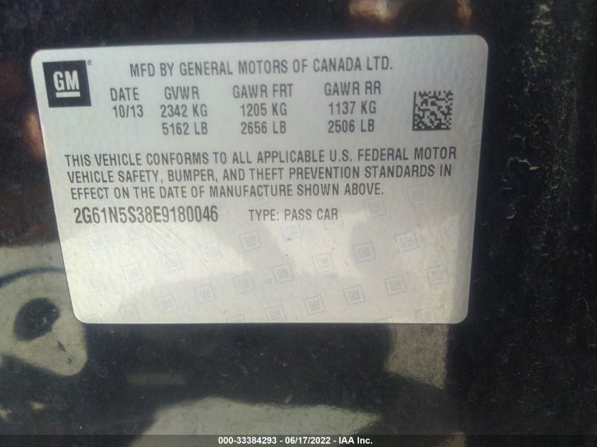 2014 CADILLAC XTS LUXURY 2G61N5S38E9180046
