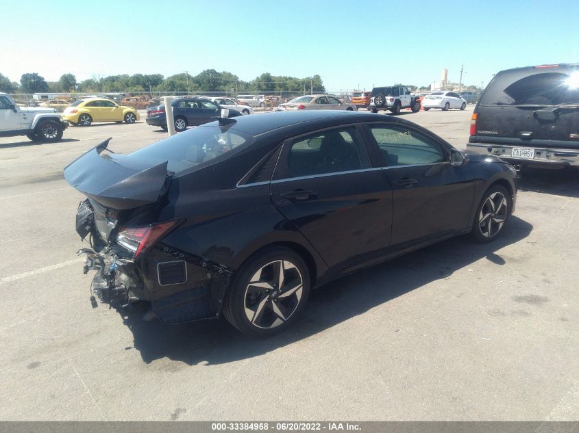 2022 HYUNDAI ELANTRA HYBRID LIMITED KMHLN4AJ1NU014143