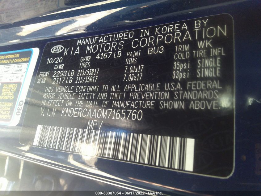 2021 KIA SELTOS EX KNDERCAA0M7165760