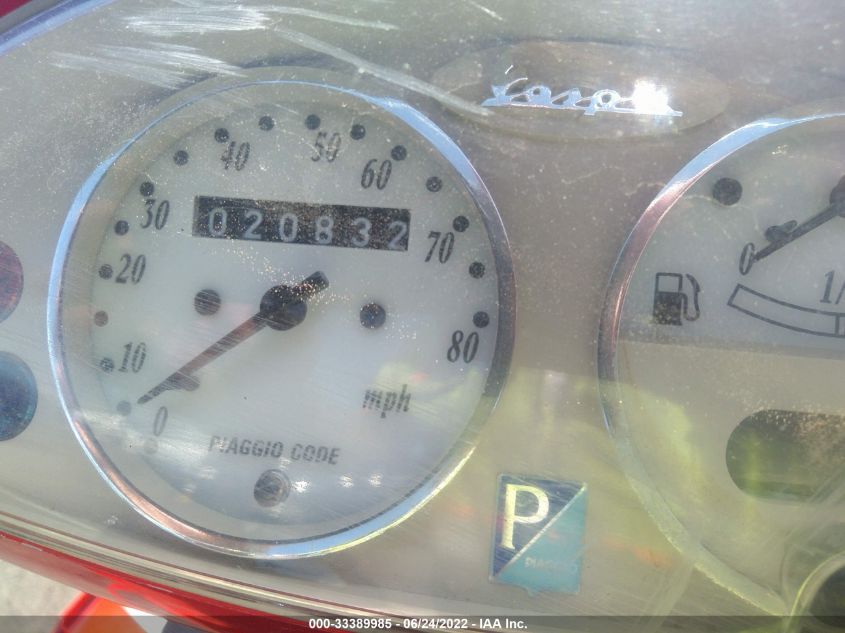 2005 VESPA M198F ZAPM198F055014047