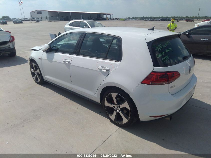 2017 VOLKSWAGEN GOLF GTI S/SE/AUTOBAHN/SPORT 3VW4T7AU1HM025143