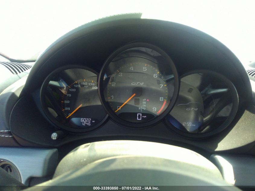 2021 PORSCHE 718 CAYMAN GT4 WP0AC2A81MK289072