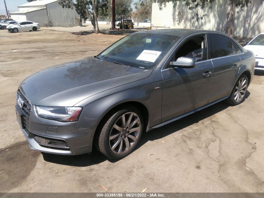 2014 AUDI A4 PREMIUM WAUAFAFL9EA085977