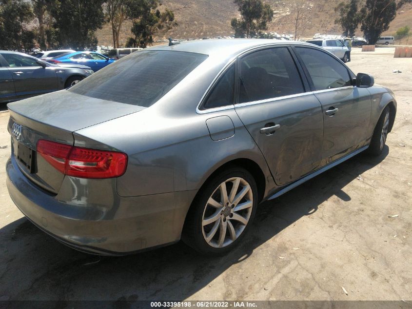 2014 AUDI A4 PREMIUM WAUAFAFL9EA085977