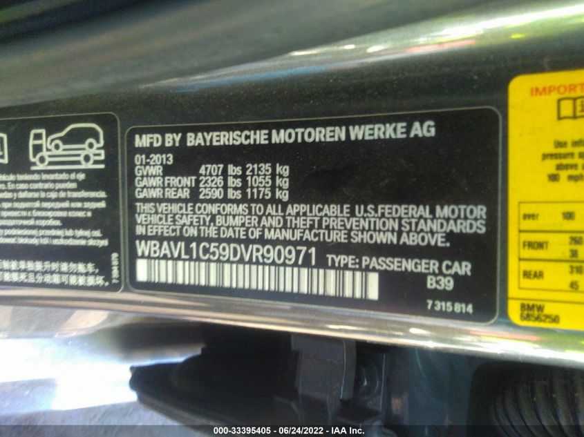 2013 BMW X1 XDRIVE28I WBAVL1C59DVR90971