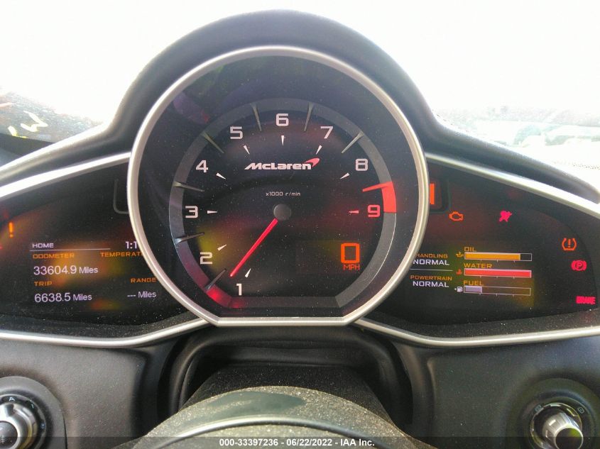2013 MCLAREN AUTOMOTIVE MP4-12C SPIDER SBM11BAA0DW001972