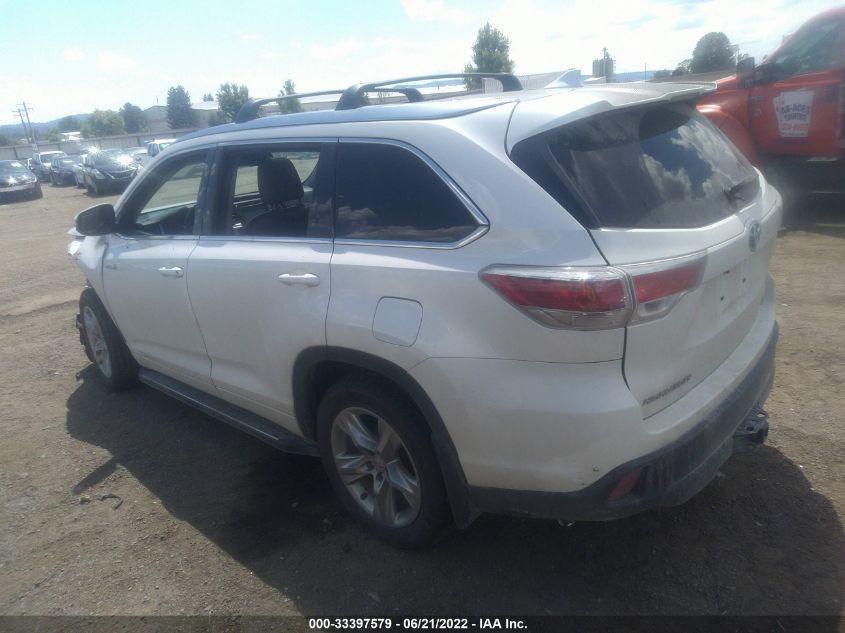 2015 TOYOTA HIGHLANDER HYBRID LIMITED 5TDDCRFH9FS008906