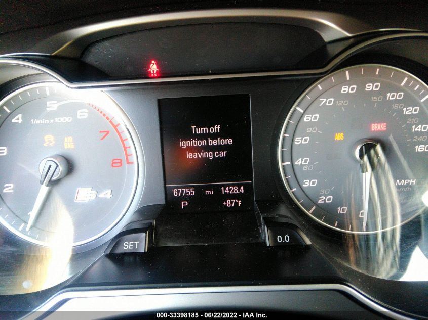 2014 AUDI S4 PRESTIGE WAUKGAFL8EA017543