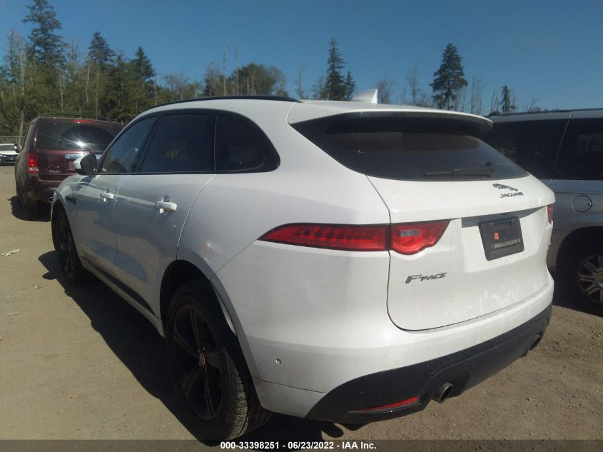 2019 JAGUAR F-PACE S SADCM2FV9KA356416