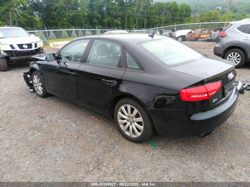 2014 AUDI A4 PREMIUM WAUBFAFL4EN002033