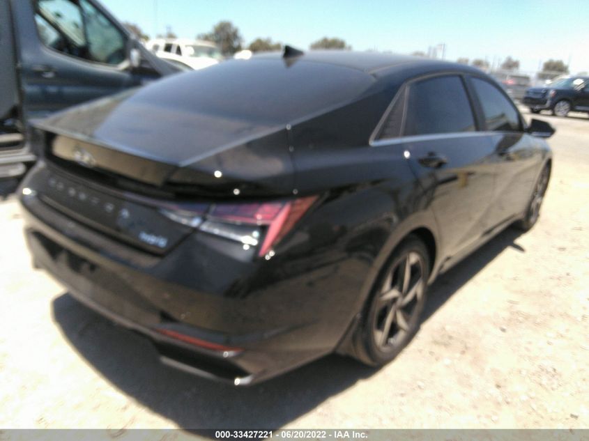 2022 HYUNDAI ELANTRA HYBRID LIMITED KMHLN4AJ4NU014461