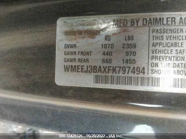 2015 SMART FORTWO PASSION/PURE WMEEJ3BAXFK797494