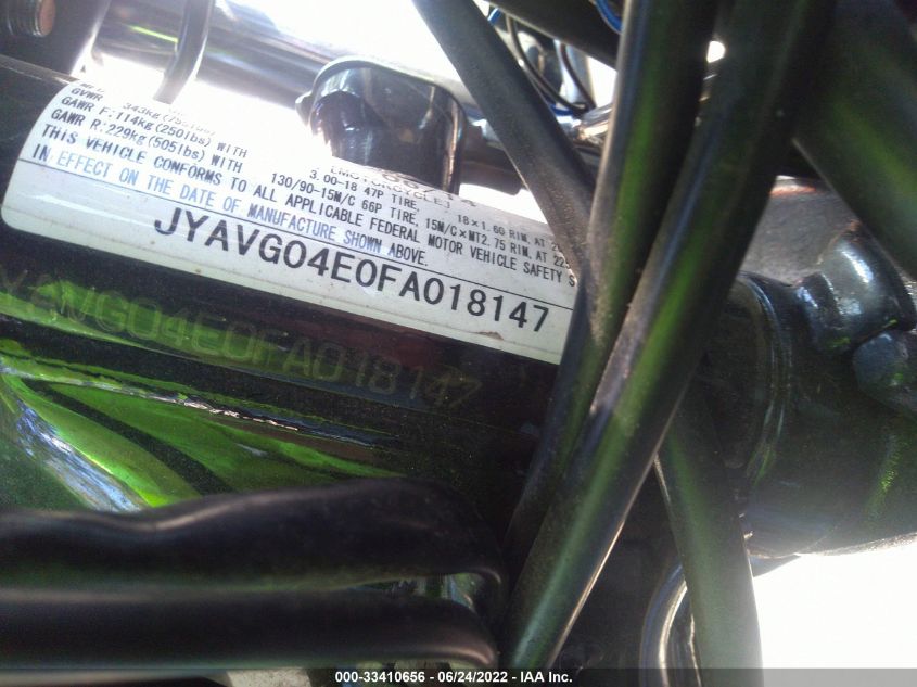 2015 YAMAHA XV250 JYAVG04E0FA018147