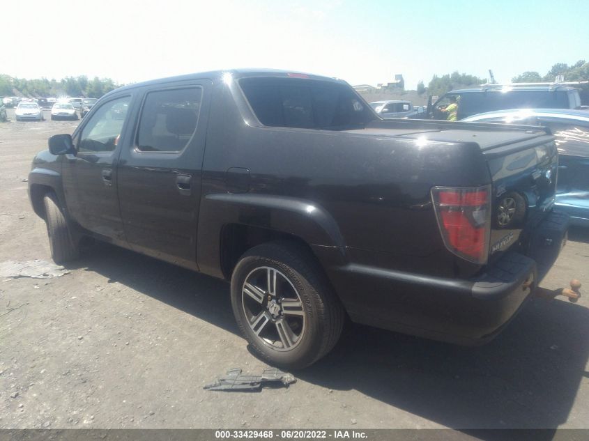 2013 HONDA RIDGELINE SPORT 5FPYK1F78DB002178