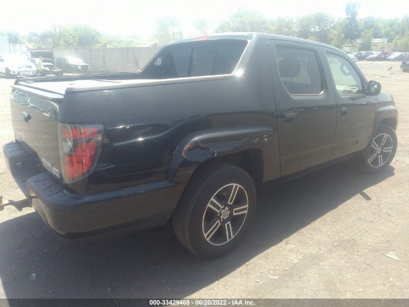 2013 HONDA RIDGELINE SPORT 5FPYK1F78DB002178