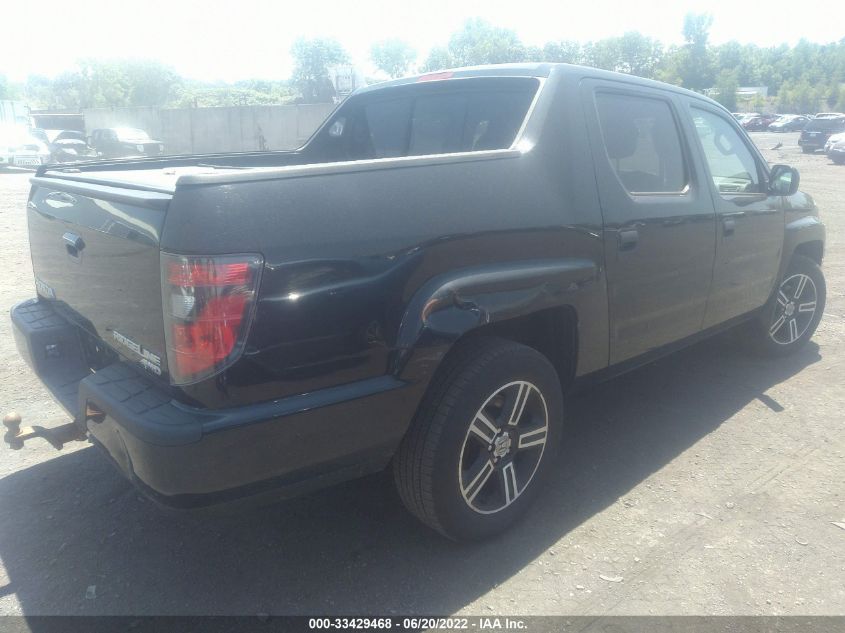 2013 HONDA RIDGELINE SPORT 5FPYK1F78DB002178