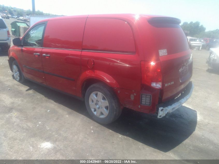 2013 RAM CARGO VAN TRADESMAN 2C4JRGAG3DR787939