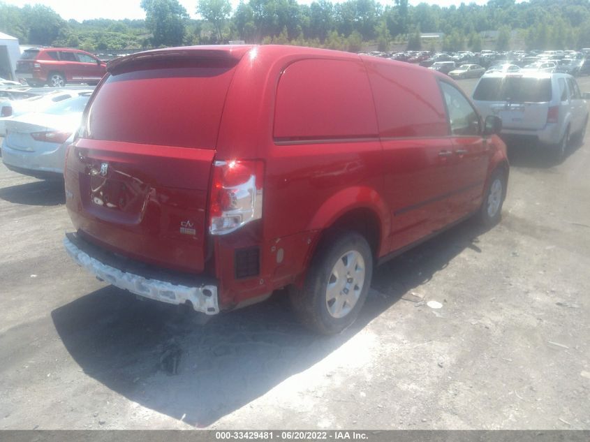 2013 RAM CARGO VAN TRADESMAN 2C4JRGAG3DR787939