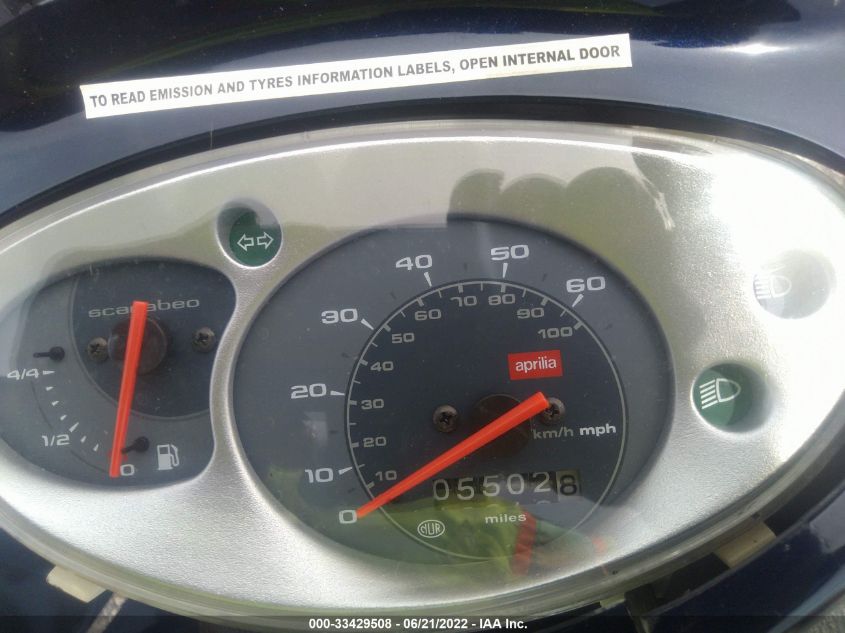 2009 APRILIA SCARABEO 100 ZD4VAC00X9S001294