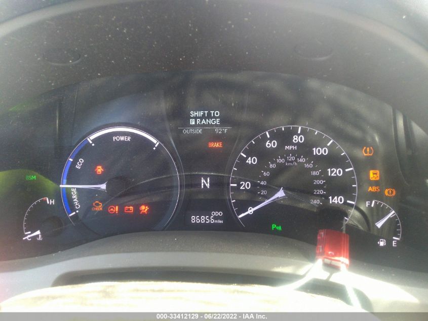 2013 LEXUS RX 450H JTJZB1BA5D2007286