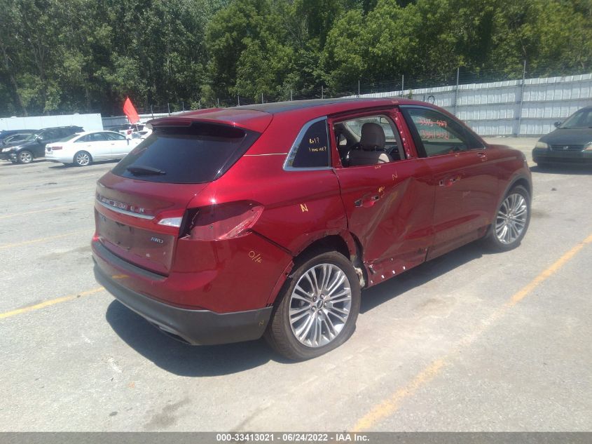 2016 LINCOLN MKX RESERVE 2LMTJ8LR4GBL63767