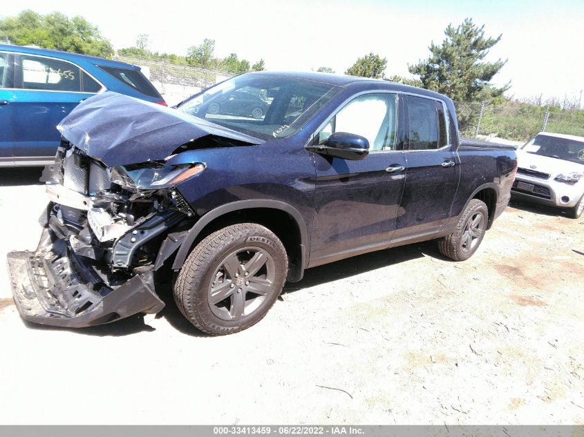 2022 HONDA RIDGELINE RTL-E 5FPYK3F76NB021695