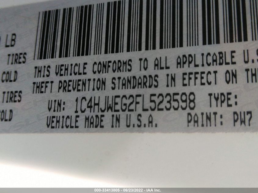 2015 JEEP WRANGLER UNLIMITED SAHARA 1C4HJWEG2FL523598