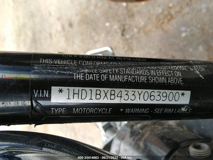 2003 HARLEY-DAVIDSON FLSTFI ANNIVERSARY 1HD1BXB433Y063900
