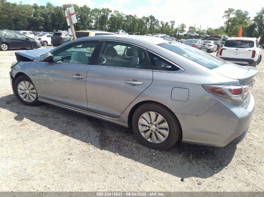 2016 HYUNDAI SONATA HYBRID SE KMHE24L12GA037403