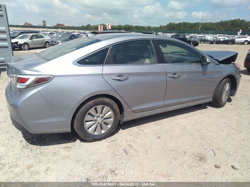 2016 HYUNDAI SONATA HYBRID SE KMHE24L12GA037403