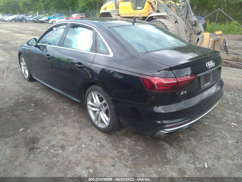 2020 AUDI A4 PREMIUM PLUS WAUENAF46LA055877
