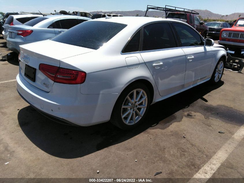 2015 AUDI A4 PREMIUM PLUS WAUFFAFLXFN009149