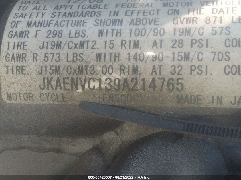 2009 KAWASAKI EN500 C JKAENVC139A214765
